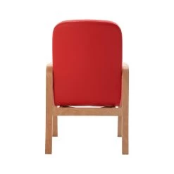 Oxford Wooden Frame Vinyl Reception Chair With Arms -Home-Furniture 101603