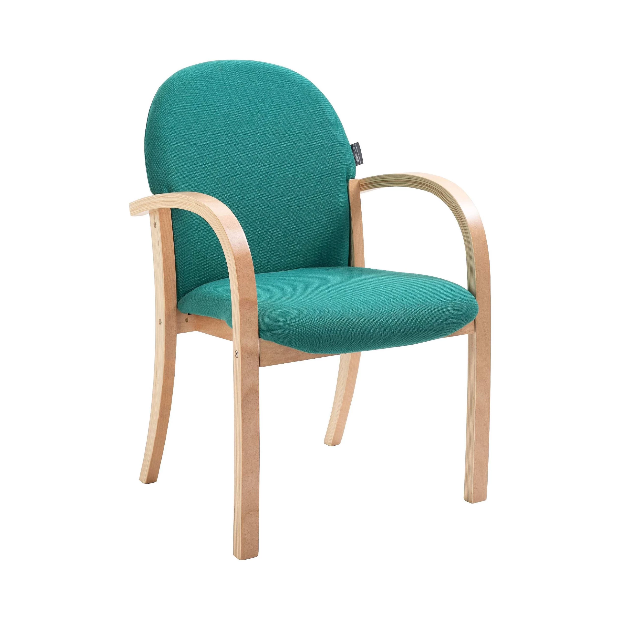 Lincoln Wooden Frame Fabric Stacking Chair With Arms 3 Lincoln Wooden Frame Fabric Stacking Chair With Arms - Image 3