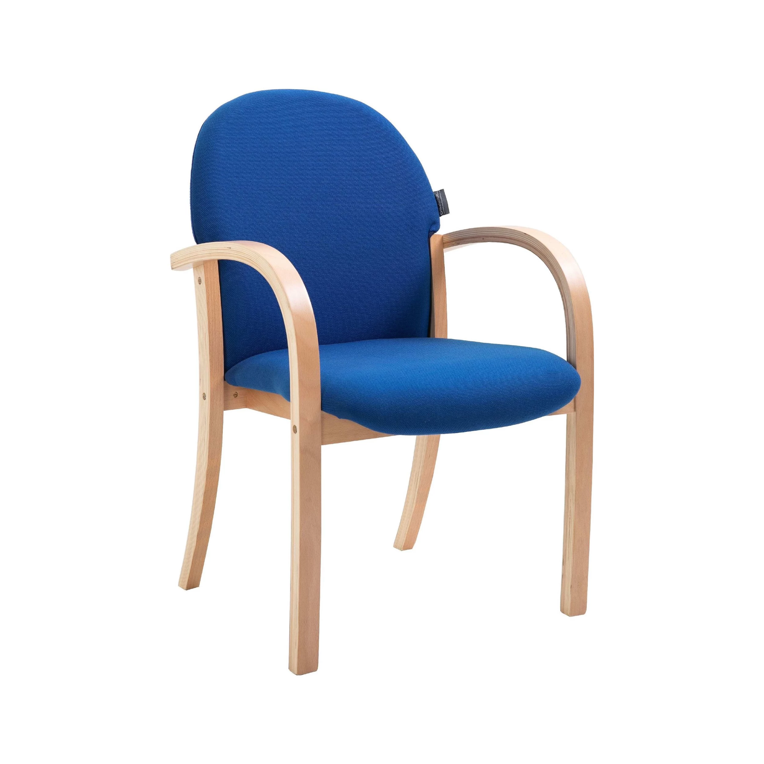 Lincoln Wooden Frame Fabric Stacking Chair With Arms 2 Lincoln Wooden Frame Fabric Stacking Chair With Arms - Image 2