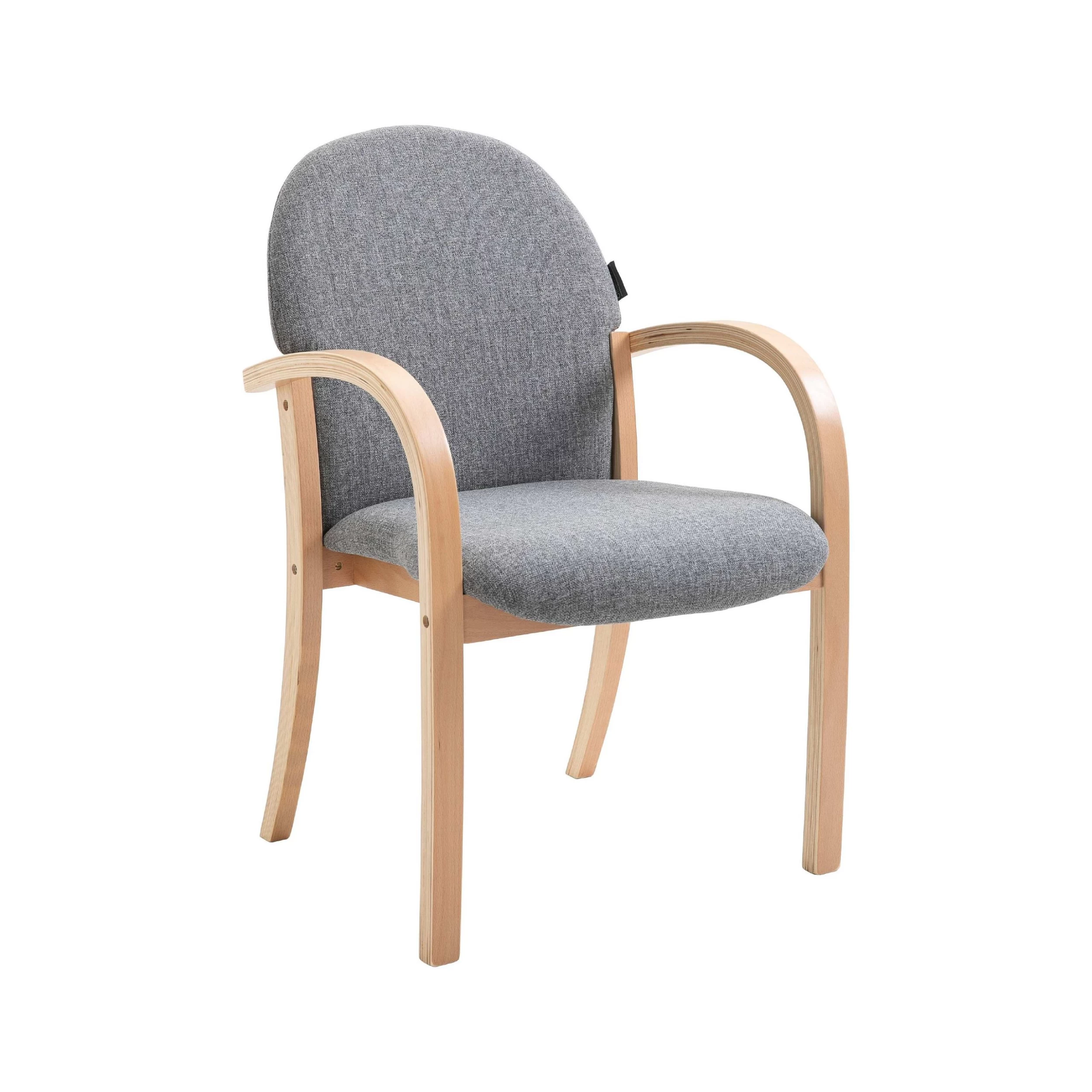 Lincoln Wooden Frame Fabric Stacking Chair With Arms 4 Lincoln Wooden Frame Fabric Stacking Chair With Arms - Image 4