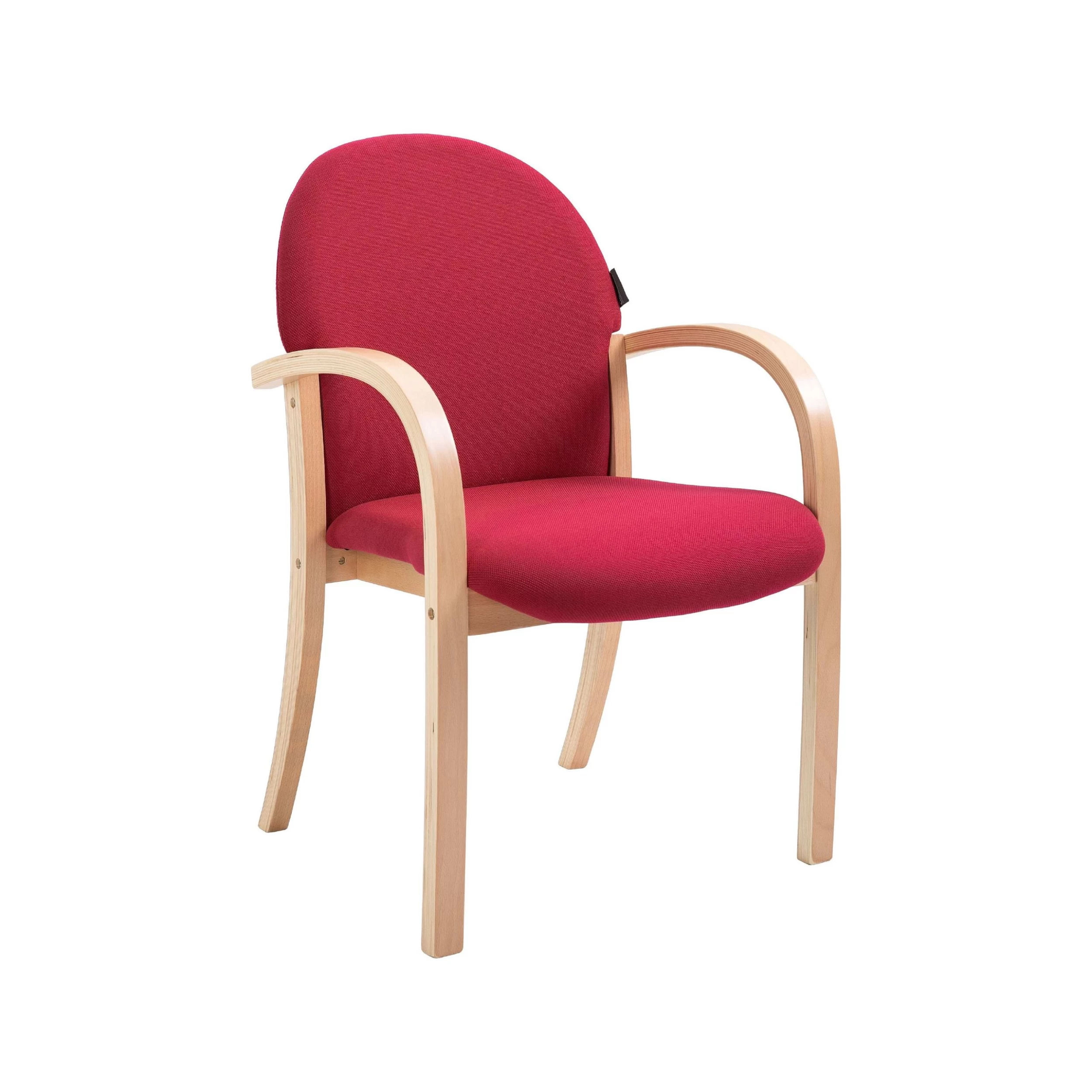 Lincoln Wooden Frame Fabric Stacking Chair With Arms 5 Lincoln Wooden Frame Fabric Stacking Chair With Arms - Image 5