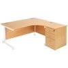 Commerce II Ergonomic Desks With Desk High Pedestal