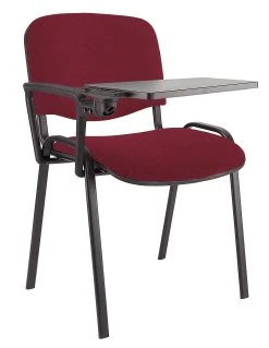 Swift Black Frame Conference Chairs With Plastic Writing Tablet (4 Pack) -Home-Furniture 102190