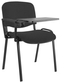 Swift Black Frame Conference Chairs With Plastic Writing Tablet (4 Pack) -Home-Furniture 102191