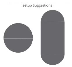 NEXT DAY Unite II Classic Semi Circular Folding Tables -Home-Furniture 102408