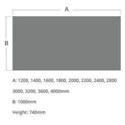 Presence Rectangular Meeting Tables 1000D -Home-Furniture 102786