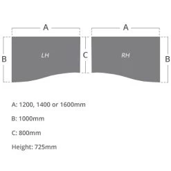Solar Cantilever Wave Desks -Home-Furniture 103143