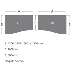 Presence Wave Combination Desks -Home-Furniture 103147