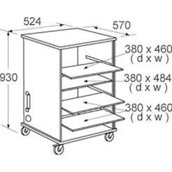 MM100 Coloured Mobile Multi-Media Cabinet -Home-Furniture 103483