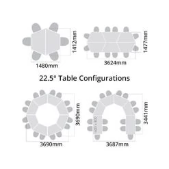 Solar Trapezoidal Folding Tables -Home-Furniture 103820