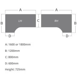 Solar Cantilever Ergonomic Desks With Single Fixed Pedestal -Home-Furniture 104047