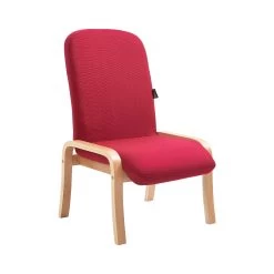 Oxford Wooden Frame Fabric Reception Chair Without Arms -Home-Furniture 104269