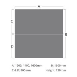 NEXT DAY InterAct Sliding Top Back To Back 2 Person Bench Desk -Home-Furniture 104381