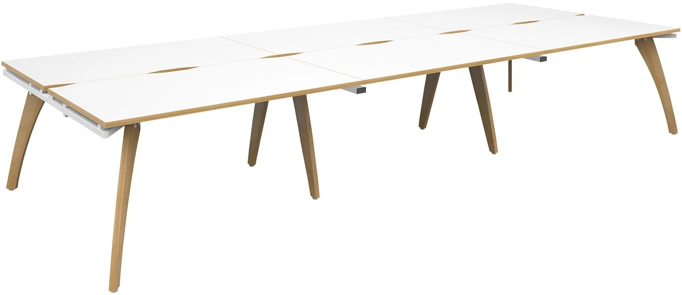 Collab 6 Person Back To Back Desks 3 Collab 6 Person Back To Back Desks - Image 3