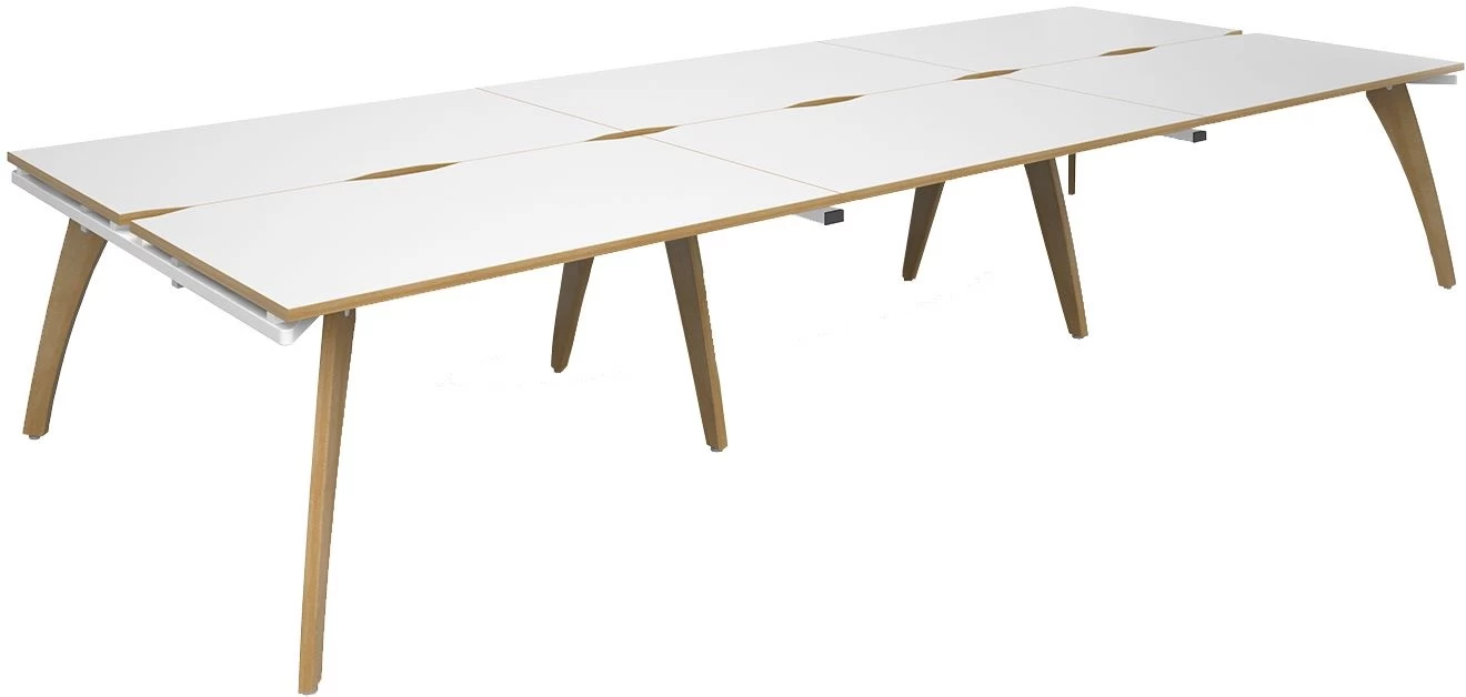 Collab 6 Person Back To Back Desks 5 Collab 6 Person Back To Back Desks - Image 5