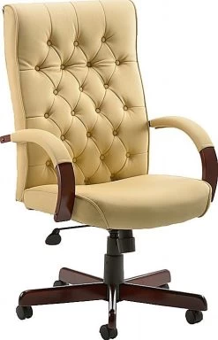 Traditional Button Back Bonded Leather Executive Chairs -Home-Furniture 105340