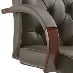 Traditional Button Back Bonded Leather Executive Chairs -Home-Furniture 105342