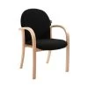 Lincoln Wooden Frame Fabric Stacking Chair With Arms