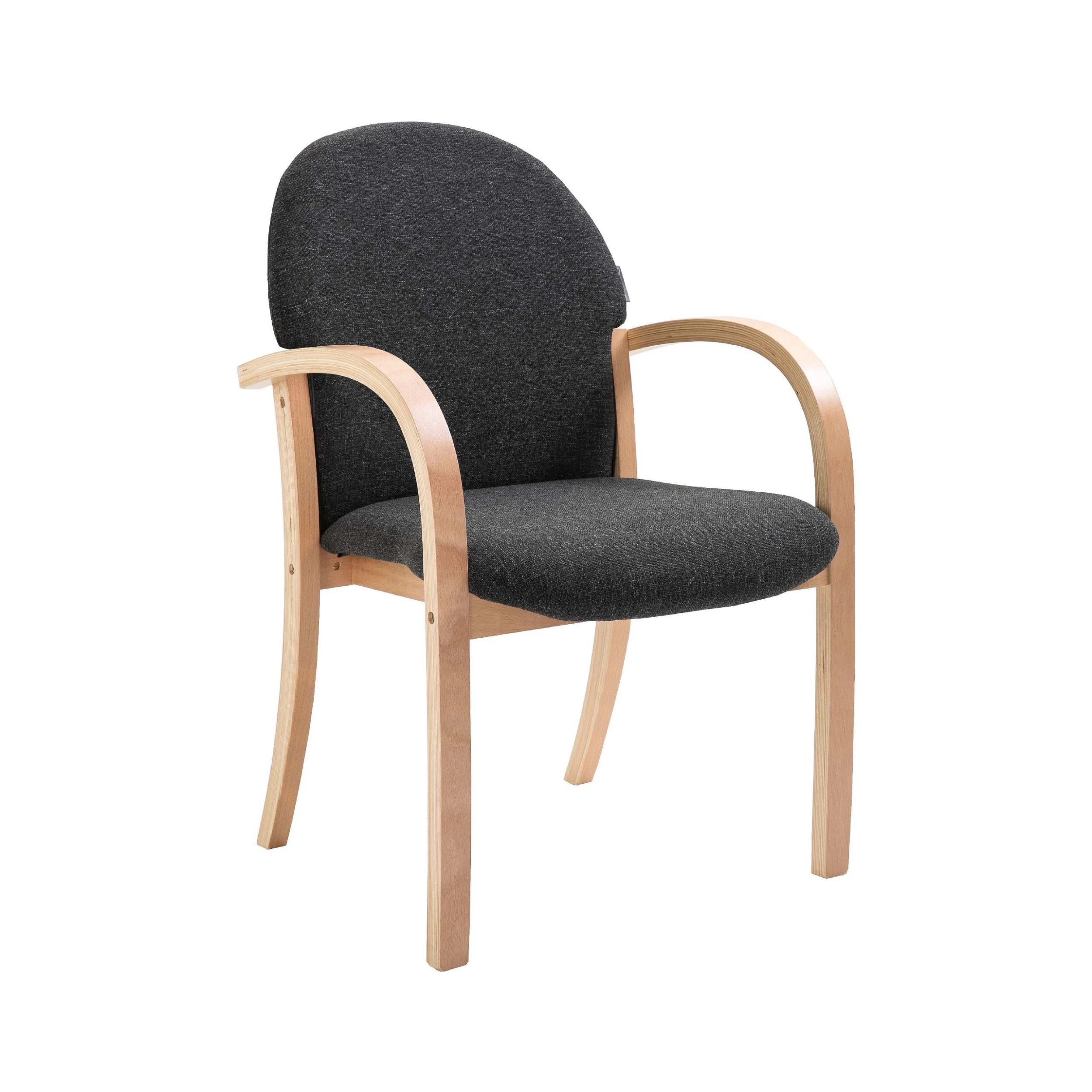 Lincoln Wooden Frame Fabric Stacking Chair With Arms 6 Lincoln Wooden Frame Fabric Stacking Chair With Arms - Image 6