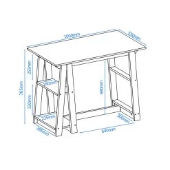 Southern Home Office Compact Desk -Home-Furniture 107148
