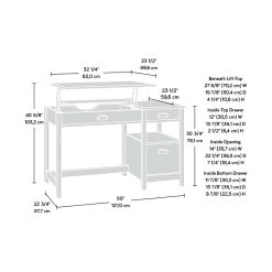 Waterside Sit-Stand Home Office Computer Desk -Home-Furniture 107185