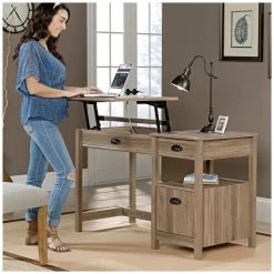 Waterside Sit-Stand Home Office Computer Desk