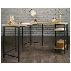 Foundry Industrial Style L Shaped Computer Desk -Home-Furniture 107640