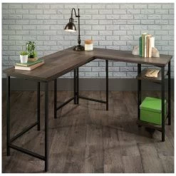 Foundry Industrial Style L Shaped Computer Desk -Home-Furniture 107645