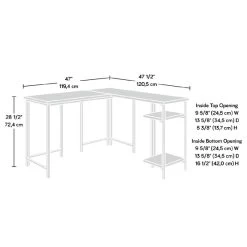 Foundry Industrial Style L Shaped Computer Desk -Home-Furniture 107657