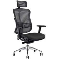 F94 Mesh And Fabric Office Chair With Headrest