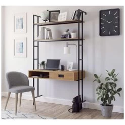 Factor Industrial Style Wall Mounted Home Office Desk