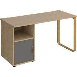 Ryto Home Office Desk With Fixed Cupboard Pedestal