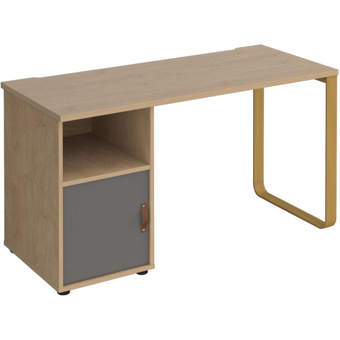 Ryto Home Office Desk With Fixed Cupboard Pedestal