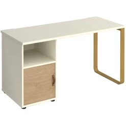 Ryto Home Office Desk With Fixed Cupboard Pedestal -Home-Furniture 108783