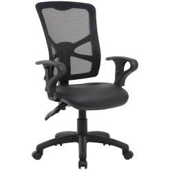 Comfort Ergo 2-Lever Mesh And Leather Operator Chair -Home-Furniture 108808