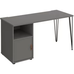 Flores Home Office Desk With Fixed Cupboard Pedestal -Home-Furniture 108861