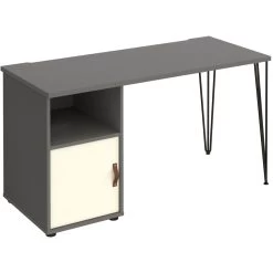 Flores Home Office Desk With Fixed Cupboard Pedestal -Home-Furniture 108862