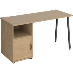 Solis Home Office Desk With Fixed Cupboard Pedestal -Home-Furniture 108949