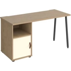 Solis Home Office Desk With Fixed Cupboard Pedestal -Home-Furniture 108950