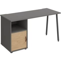 Solis Home Office Desk With Fixed Cupboard Pedestal -Home-Furniture 108951