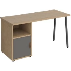 Solis Home Office Desk With Fixed Cupboard Pedestal -Home-Furniture 108952