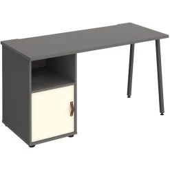 Solis Home Office Desk With Fixed Cupboard Pedestal -Home-Furniture 108954
