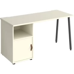 Solis Home Office Desk With Fixed Cupboard Pedestal -Home-Furniture 108957