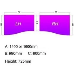NEXT DAY Pulse Wave Cantilever Desks -Home-Furniture 109785