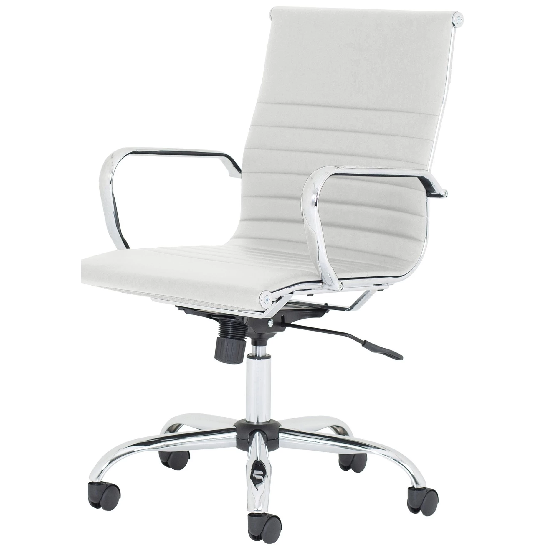 Chase White Bonded Leather Office Chair 7 Chase White Bonded Leather Office Chair - Image 7