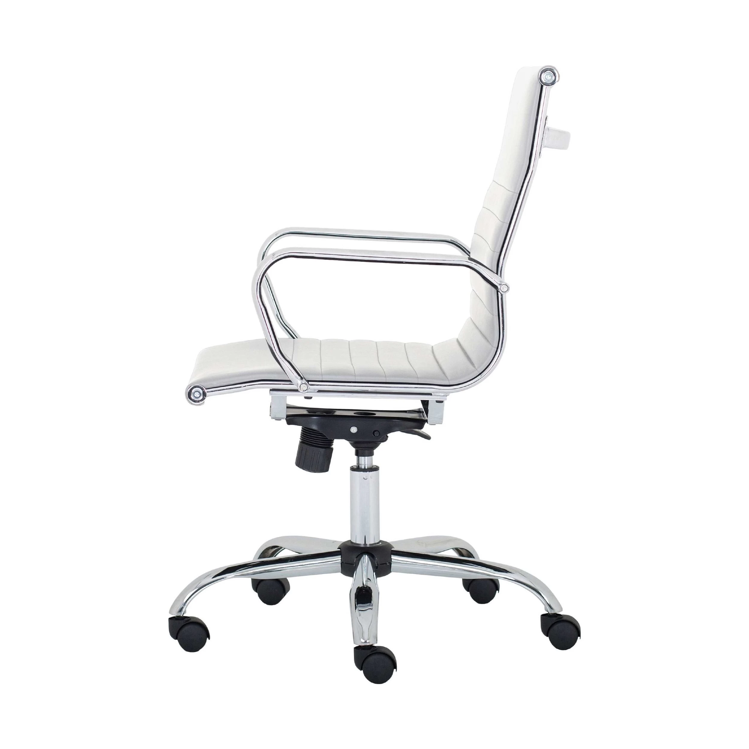 Chase White Bonded Leather Office Chair 6 Chase White Bonded Leather Office Chair - Image 6