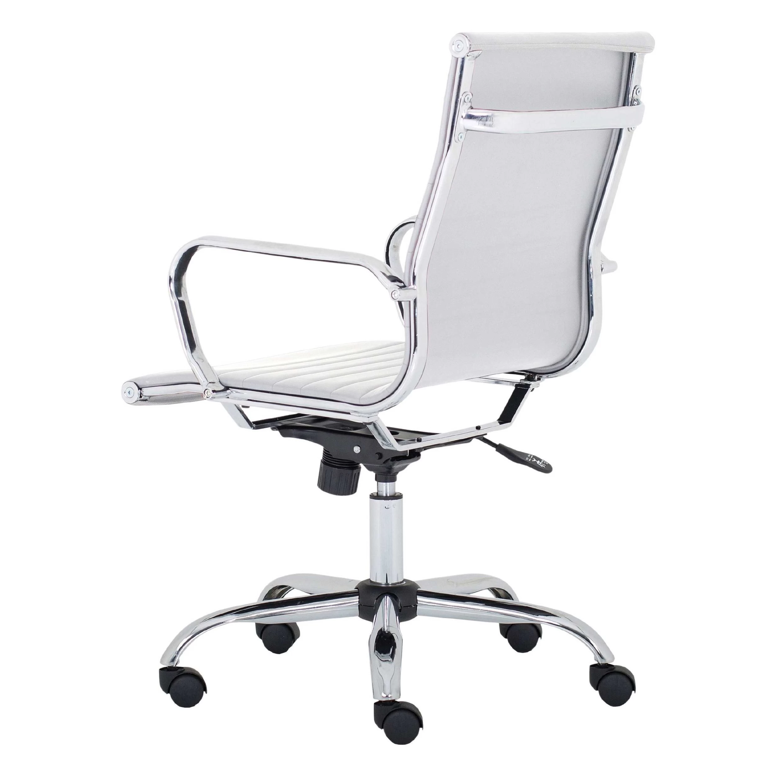 Chase White Bonded Leather Office Chair 5 Chase White Bonded Leather Office Chair - Image 5