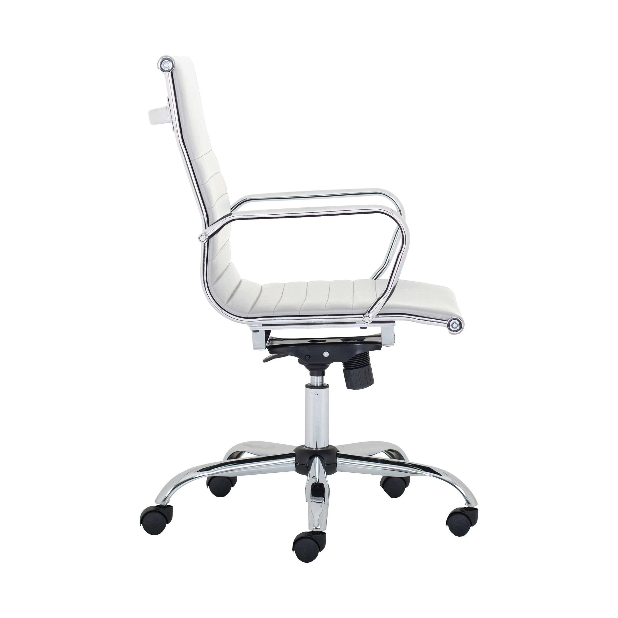 Chase White Bonded Leather Office Chair 2 Chase White Bonded Leather Office Chair - Image 2