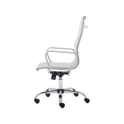 Chase White Bonded Leather High Back Office Chair -Home-Furniture 109926