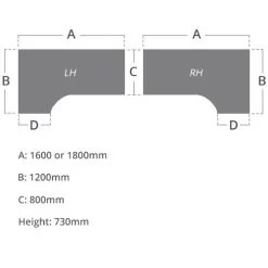 NEXT DAY Elements Ergonomic Desks -Home-Furniture 110309